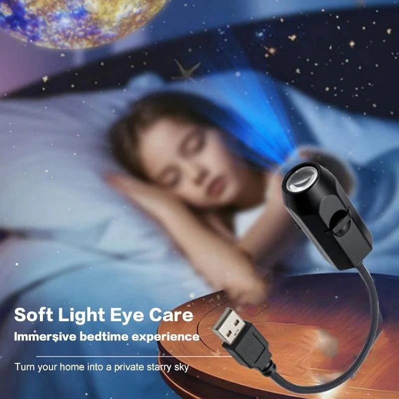 Galaxy Projector Night Light , 360° Adjustable Starry Sky LED Ceiling Lamp
